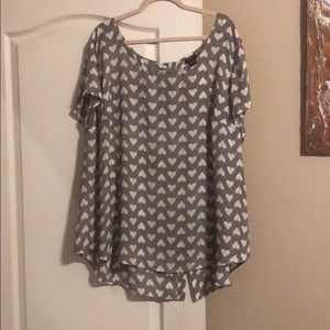 Black and White Blouse